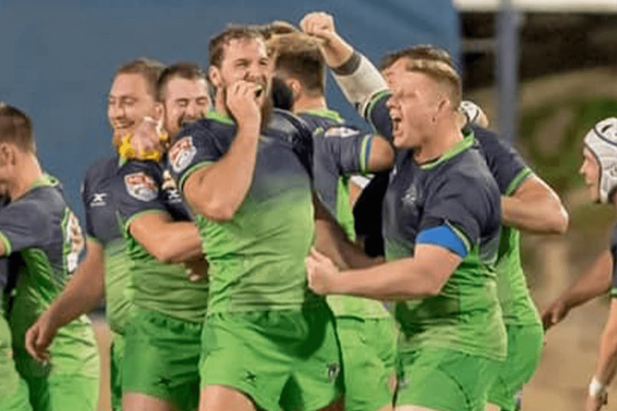 Seattle Seawolves players celebrate the 2018 Major League Rugby championship.