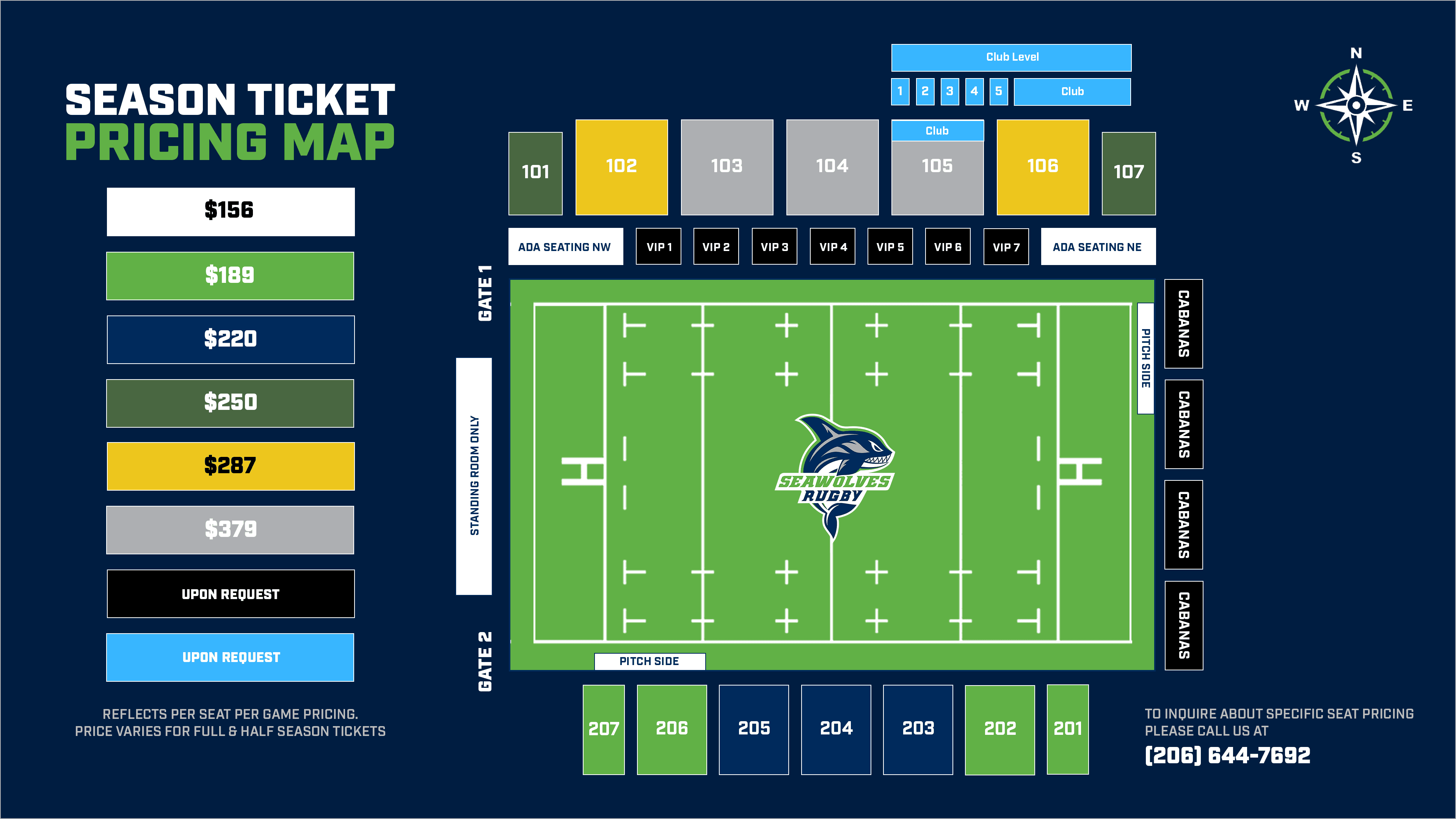 Season Ticket Pricing Map
