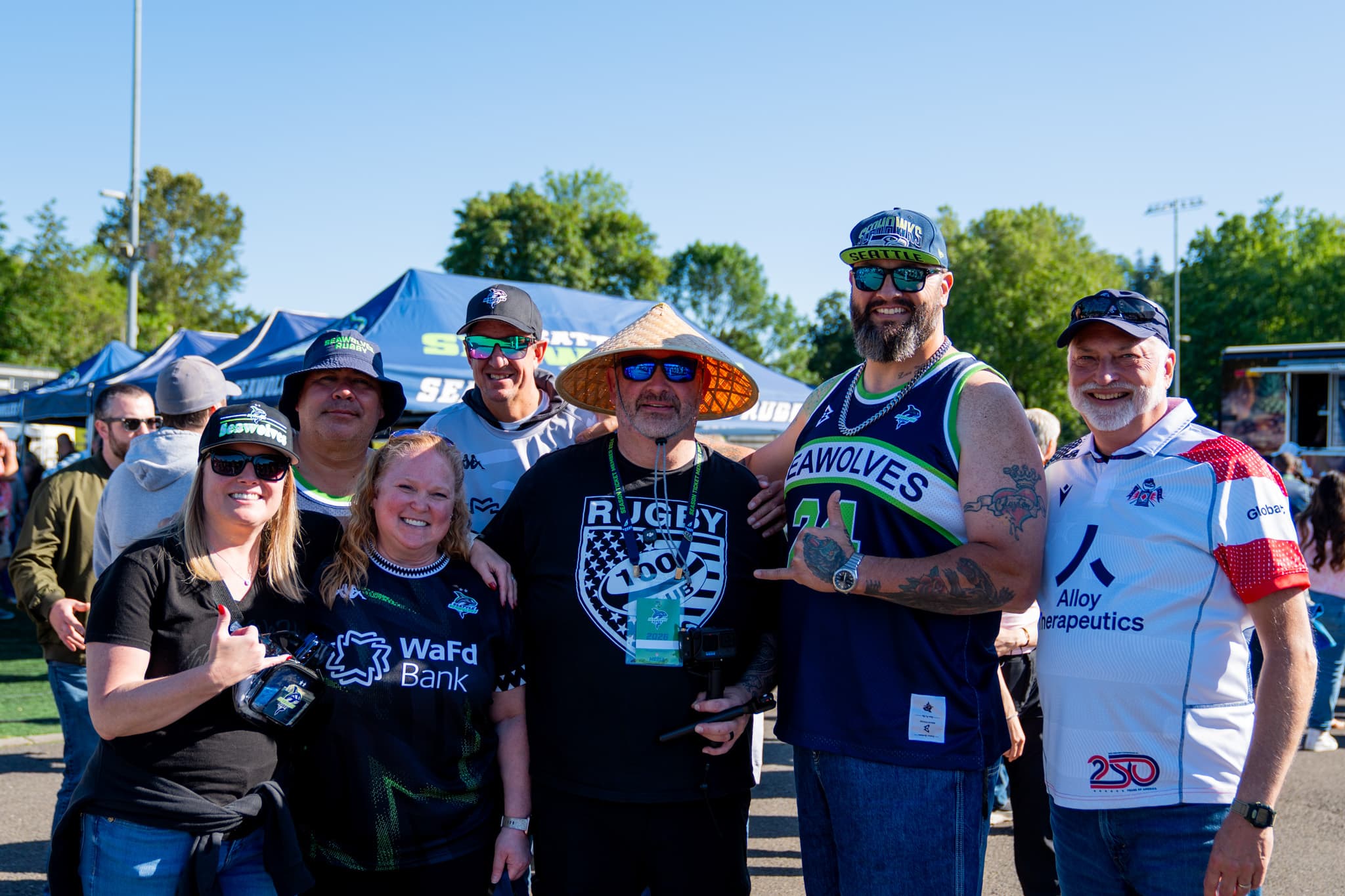 Seattle Seawolves supporters celebrate together on matchday.