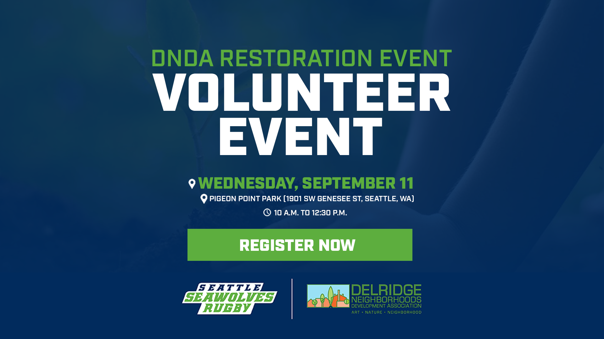 Volunteer for DNDA Restoration Event – Help Restore Pigeon Point Park on September 11